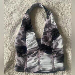 Willow + Root XS Silver Mesh Top